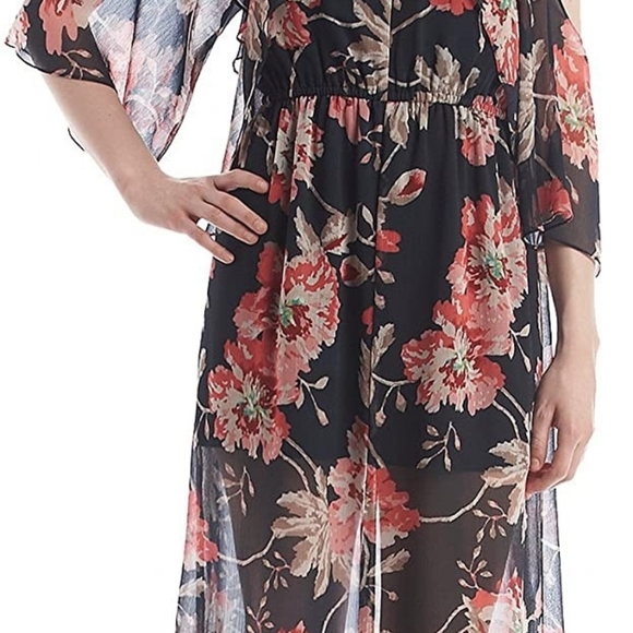 XOXO COLD SHOULDEE MAXI DRESS LARGE - Picture 5 of 7